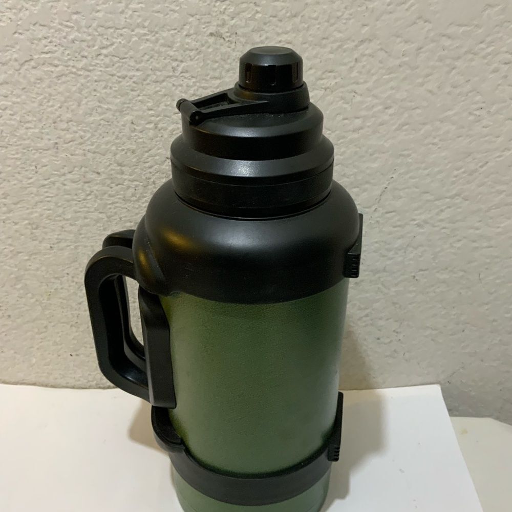TAL Stainless Steel Zeus Water Bottle 3 Liter, Black green